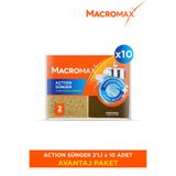 MACRO MAX Action Doğal Selülozlu Bulaşık Süngeri 10 Adet Avantaj Paket