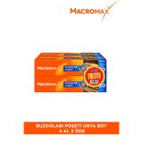 MACRO MAX Buzdolabı Poşeti 4 Al 3 Öde Gıda Saklama Poşeti Fırsat Paketi
