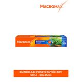 Macro Max Buzdolabı Poşeti Büyük Boy 50 Adet (30x45 cm), Geniş Hacimli Saklama ve Dondurucu Poşeti