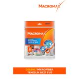 MACRO MAX Desenli Mikrofiber Temizlik Bezi Ultra Emici Toz Alıcı 3'li Paket