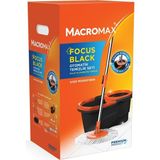 Macro Max Focus Black Otomatik Temizlik Seti, Pedalsız Döner Sıkmalı 360 Başlıklı Mikrofiber Paspas