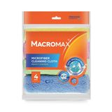 Macro Max Mikrofiber Temizlik Bezi 4'lü Paket, Çok Amaçlı Toz Alma ve Yüzey Silme Bezi