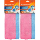Macro Max Mikrofiber Ultra Emici Temizlik Bezi 4'li Paket 30x29cm, Işıltılı ve Pürüzsüz Temizlik
