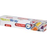 Macro Wrap Kesici Kutulu Streç Film – 45 cm x 300 Metre, Geniş Boy Endüstriyel Tip, Gıda Uyumlu Taze Tutucu Şeffaf Folyo - 45cm x 300m