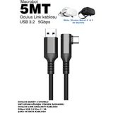 Macrobot Link Kablosu -Meta Quest 3 ve 2 ile Uyumlu - 5mt 5gbps USB 3.2 ( Ince ) M041