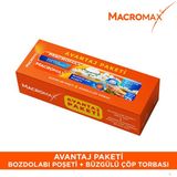 Macromax Avantaj Paketi Buzdolabı Poşeti ve Büzgülü Çöp Torbası Orta Boy 75 Parça