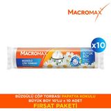 Macromax Büzgülü Çöp Torbası Papatya Büyük Boy- 10'lu x 10