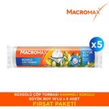 Macromax Büzgülü Hanımeli Çöp Torbası Büyük Boy - 10'lu x 5