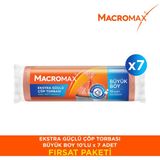 Macromax Ekstra Güçlü Büyük Boy Çöp Torbası 10'lu Paket X7 Turuncu Renk Kokusuz Özellik