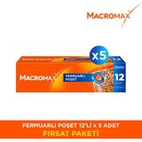 Macromax Fermuarlı Poşet - 12 Li x 5 Adet Avantaj Paket