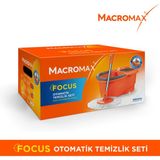 Macromax Focus Mikrofiber Temizlik Seti Pedalsız Döner Sıkmalı 360 Başlıklı Uzun Ömürlü Kullanım