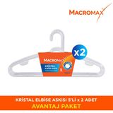 Macromax Kristal Elbise Askısı 5x2 10 Adet - Şeffaf