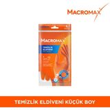 Macromax Küçük Boy Small Beden Temizlik Eldiveni Pamuklu İç Yüzeyli, Kaydırmaz Desenli