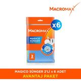 Macromax Magıco Sünger 6 Adet Avantaj Paket Sihirli Temizlik Ürünü Kır Sökücü Özellikli