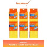 Macromax Mikrofiber Açık Temizlik Bezi 4'lü x 3 Adet - 0