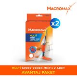 Macromax Multi Sprey Mop Yedek Mop 2 Adet Pratik Temizlik İçin Yüksek Emicilik Özelliği