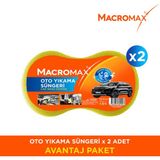Macromax Oto Temizlik Süngeri 2 Adet Araç Yıkama Süngeri Araba Bakım Oto Yıkama Süngeri Büyük Boy Oto Bakım Ürünleri Araç Temizlik Seti