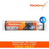 Macromax Profesyonel Battal Boy Çöp Torbası 10’lu X5