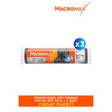 MACROMAX Profesyonel Çöp Torbası Battal Boy 3 Paket (10'lu) Dayanıklı Kalın Atık Toplama Poşeti