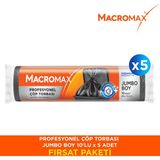 Macromax Profesyonel Çöp Torbası Jumbo Boy 10’lu X5