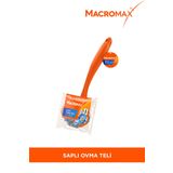 Macromax Saplı Ovma Teli, Ergonomik Tutma Saplı Paslanmaz Çelik Bulaşık ve Izgara Fırçası