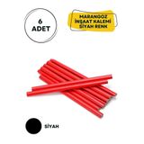 Macrostar Siyah Marangoz İnşaat Kalemi - 6 Adet