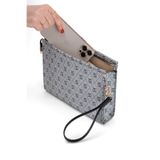 macsoo Kadın Gri Portföy El Çantası Bilek Askılı Şık Portföy Clutch Çanta