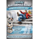 MACTAC 2Adet 50mmx25mt Şeffaf Kaydırmaz Bant Merdiven, Zemin, Banyo ve Havuz Kenarı Güvenlik Bandı