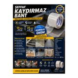 MACTAC Şeffaf Kaydırmaz Bant Merdiven, Zemin, Banyo ve Havuz Kenarı Güvenlik Bandı 50mm x25mt
