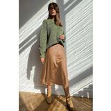 Mad Girls Bej Saten Etek MG1409