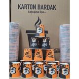 MADA AMBALAJ 7oz Karton Bardak 100 Adet Renkli Gıda Temasına Uygun Ekonomik Çözüm