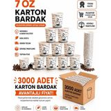MADA AMBALAJ Karton Bardak ( 7 OZ 3000 ADET ) - 3000li/çift renk beyaz veya renkli