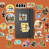 Madagascar sticker paketi/bullet journal defter çıkartma ajanda laptop etiket