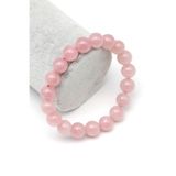 Madagaskar Pembe Kuvars Doğal Taş Bileklik 10 Mm Küre Kesim - Blk-2339