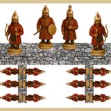 Madalya Askısı Satranç Figürlü 55x25 cm Akrilik Renkli Zemin