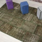 Madalyon Patchwork El Dokuma Antik Anadolu Halı Forest (300 x 400)