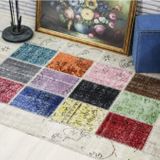 Madalyon Patchwork El Dokuma Antik Anadolu Halı Simbad Naturel (300 x 400)