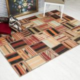 Madalyon Patchwork El Dokuma Antik Anadolu Kilim Home Land (80 x 150)