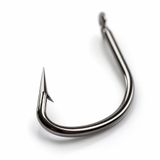 Madam Goverdi 14 ad. 505 Serisi Çapraz Olta İğnesi, Nikel Kaplama Keskin Balık Kancası Dövme Karbon Çelik Sağlam İğne, Deniz ve Tatlı Su Balık Avı İçin Profesyonel Yemli Takım Uyumlu (1/0)