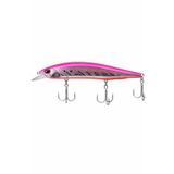 Madam Goverdi Jerkbait 120SP Askıda Kalan Suni Yem 12 cm 18.2 Gram, Levrek ve Lüfer Avcısı At Çek Sahte Balık, Uzak Atış Sistemli Tungsten Bilyeli (Bleeding Spot Pink)