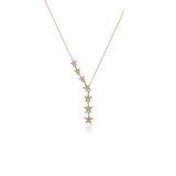 Madam Matmazel Gümüş Kayan Yıldız Kolye, Kadın, Genç Kız ve Anne, Kübik Zirkon (CZ), 925 Ayar Gümüş (Rose Gold)