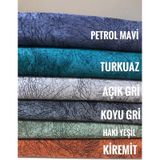 Madame Blue Damarlı Kadife Süngerli Kaymaz Koltuk Çekyat Örtüsü - 477932974 pudra
