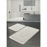Madame Clean Cotton Eco 2li Pamuklu Banyo Paspas Seti Osmanlı Desen Krem - 60x100 50x60