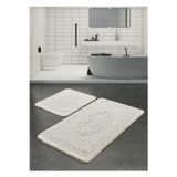 Madame Clean Home Cotton Eco 2li Pamuklu Banyo Paspas Seti Osmanlı Desen Krem
