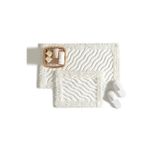 Madame Clean Home Cotton Marlow 2'li Pamuklu Klozet Takımı Krem Banyo Paspas Seti Klozet Takımı