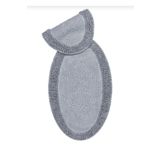Madame Clean Home Cotton Special %100 Pamuk 2'li Oval Osmanlı Desen Pamuklu Klozet Takımı Gri