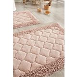 Madame Clean Home Cotton Special 2'li Pamuklu Klozet Takımı Pudra Banyo Paspas Seti Klozet Takımı