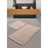 Madame Clean Pudra 2li Pamuklu Banyo Paspas Seti Osmanlı Desen - 60x100 50x60