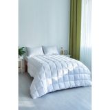 Madame Clean Yorgan Çift Kişilik Microfiber Dolgun Kare Desenli 195X215 cm - 195 x 215 cm - Beyaz