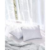 Madame Coco 2'li Klimalı Yastık - Beyaz/açık Gri - 50X70 cm - 50 x 70 cm - Beyaz - Açık Gri